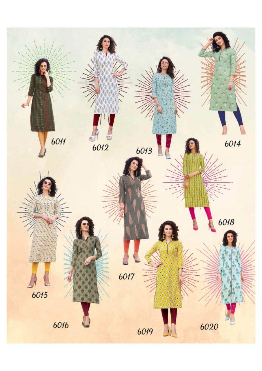 Gardencity Vol-6 Straight Print Wholesale Kurti Gardencity Vol-6 Straight Print Wholesale Kurti